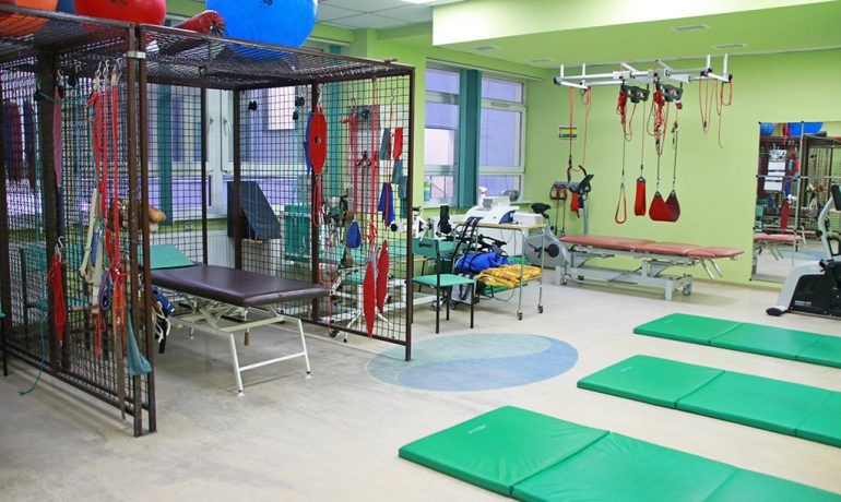 Zdjęcie przedstawia salę do rehabilitacji